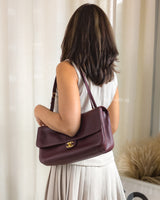 Chanel Maxi Flap 32cm | Burgundy  Caviar Gold Hardware-model