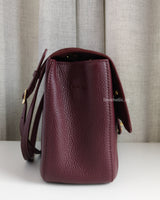 Chanel Maxi Flap 32cm | Burgundy  Caviar Gold Hardware-side