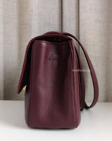 Chanel Maxi Flap 32cm | Burgundy  Caviar Gold Hardware-details
