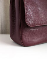 Chanel Maxi Flap 32cm | Burgundy  Caviar Gold Hardware-details