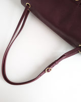 Chanel Maxi Flap 32cm | Burgundy  Caviar Gold Hardware-details