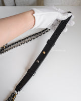 Chanel Gabrielle Hobo Small | Black Aged Calfskin Multicolored Hardware-details