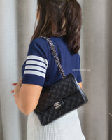 Chanel Classic Flap Small | Black Caviar Silver Hardware-model