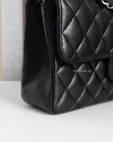 Chanel Classic Flap Small | Black Caviar Silver Hardware-details