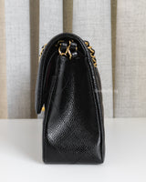 Chanel Classic Flap Small  | Black Caviar Gold Hardware-details