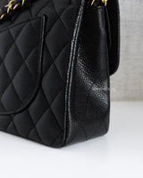 Chanel Classic Flap Small  | Black Caviar Gold Hardware-details