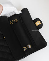 Chanel Classic Flap Small  | Black Caviar Gold Hardware-details
