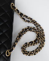 Chanel Classic Flap Small  | Black Caviar Gold Hardware-details