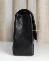 Chanel Classic Flap Jumbo | Black Caviar Gold Hardware-side