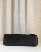 Chanel Classic Flap Jumbo | Black Caviar Gold Hardware-details