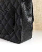 Chanel Classic Flap Jumbo | Black Caviar Gold Hardware-details