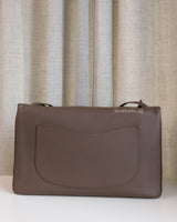 Chanel Maxi Flap 38cm | 26S Light Brown Caviar Silver Hardware-back