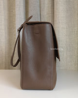Chanel Maxi Flap 38cm | 26S Light Brown Caviar Silver Hardware-side