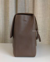 Chanel Maxi Flap 38cm | 26S Light Brown Caviar Silver Hardware-details