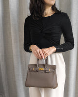 Hermes Birkin Retourne 25 | Etoupe Togo Gold Hardware-model
