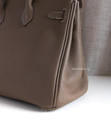 Hermes Birkin Retourne 25 | Etoupe Togo Gold Hardware-details
