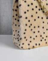 Chanel Classic Flap Medium | 26A Cheetah/Polka Dot Pony Hair Gold Hardware-details
