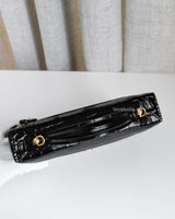 Chanel Top Handle Vanity On Chain LP  | 26A Crocodile Embossed Calfskin Gold Hardware-details
