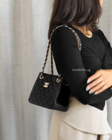 Chanel Bucket Bag Small | 23P Black Caviar Light Gold Hardware-model