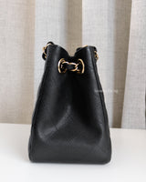 Chanel Bucket Bag Small | 23P Black Caviar Light Gold Hardware-side