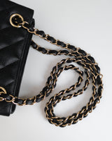 Chanel Bucket Bag Small | 23P Black Caviar Light Gold Hardware-details