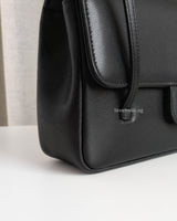 Chanel Preppy Coco Small | Black Caviar Brushed Gold Hardware-details