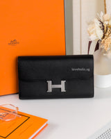 Hermes Constance To Go | Black/Noir Epsom Palladium Hardware-front