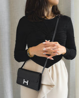 Hermes Constance To Go | Black/Noir Epsom Palladium Hardware-model