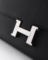 Hermes Constance To Go | Black/Noir Epsom Palladium Hardware-details