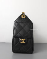 Chanel Chanel 25 Mini | 26A Black Caviar Gold Hardware-details