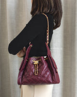 Chanel Chanel 25 Small | 26A Burgundy Caviar Gold Hardware-model