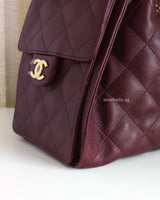 Chanel Chanel 25 Small | 26A Burgundy Caviar Gold Hardware-details