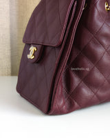 Chanel Chanel 25 Small | 26A Burgundy Caviar Gold Hardware-details
