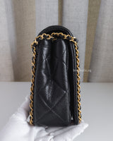 Chanel Seasonal Flap Bag Medium | 22B Black Caviar Gold Hardware-details