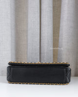 Chanel Seasonal Flap Bag Medium | 22B Black Caviar Gold Hardware-details