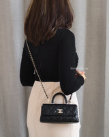 Chanel Coco Handle East West Mini | Black Caviar Light Gold Hardware-model