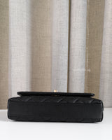 Chanel Coco Handle East West Mini | Black Caviar Light Gold Hardware-details