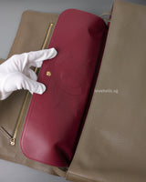 Maxi Flap 38cm | 26A Dark Khaki Caviar Gold Hardware