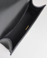 Chanel Boy Small | Black Caviar Brushed Gold Hardware-details