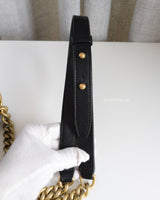 Chanel Boy Small | Black Caviar Brushed Gold Hardware-details