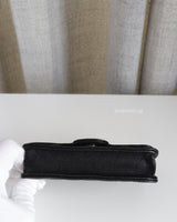 Chanel Flap Card holder On Chain | Black Caviar Light Gold Hardware-details