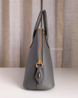 Hermes Bolide 25 Evercolor Leather | Gris Meyer Gold Hardware-side