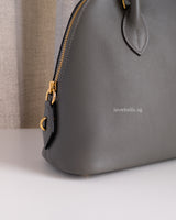 Hermes Bolide 25 Evercolor Leather | Gris Meyer Gold Hardware-details