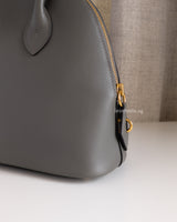 Hermes Bolide 25 Evercolor Leather | Gris Meyer Gold Hardware-details