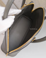 Hermes Bolide 25 Evercolor Leather | Gris Meyer Gold Hardware-details
