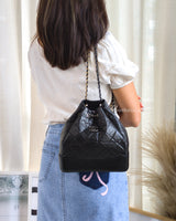 Chanel Gabrielle Backpack Small | Black Calfskin Multicolored Hardware-model