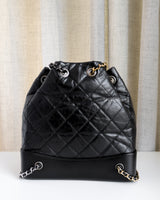 Chanel Gabrielle Backpack Small | Black Calfskin Multicolored Hardware-back