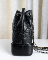 Chanel Gabrielle Backpack Small | Black Calfskin Multicolored Hardware-details