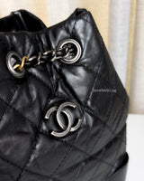 Chanel Gabrielle Backpack Small | Black Calfskin Multicolored Hardware-details