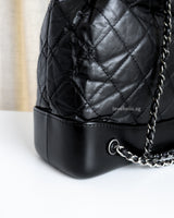 Chanel Gabrielle Backpack Small | Black Calfskin Multicolored Hardware-details